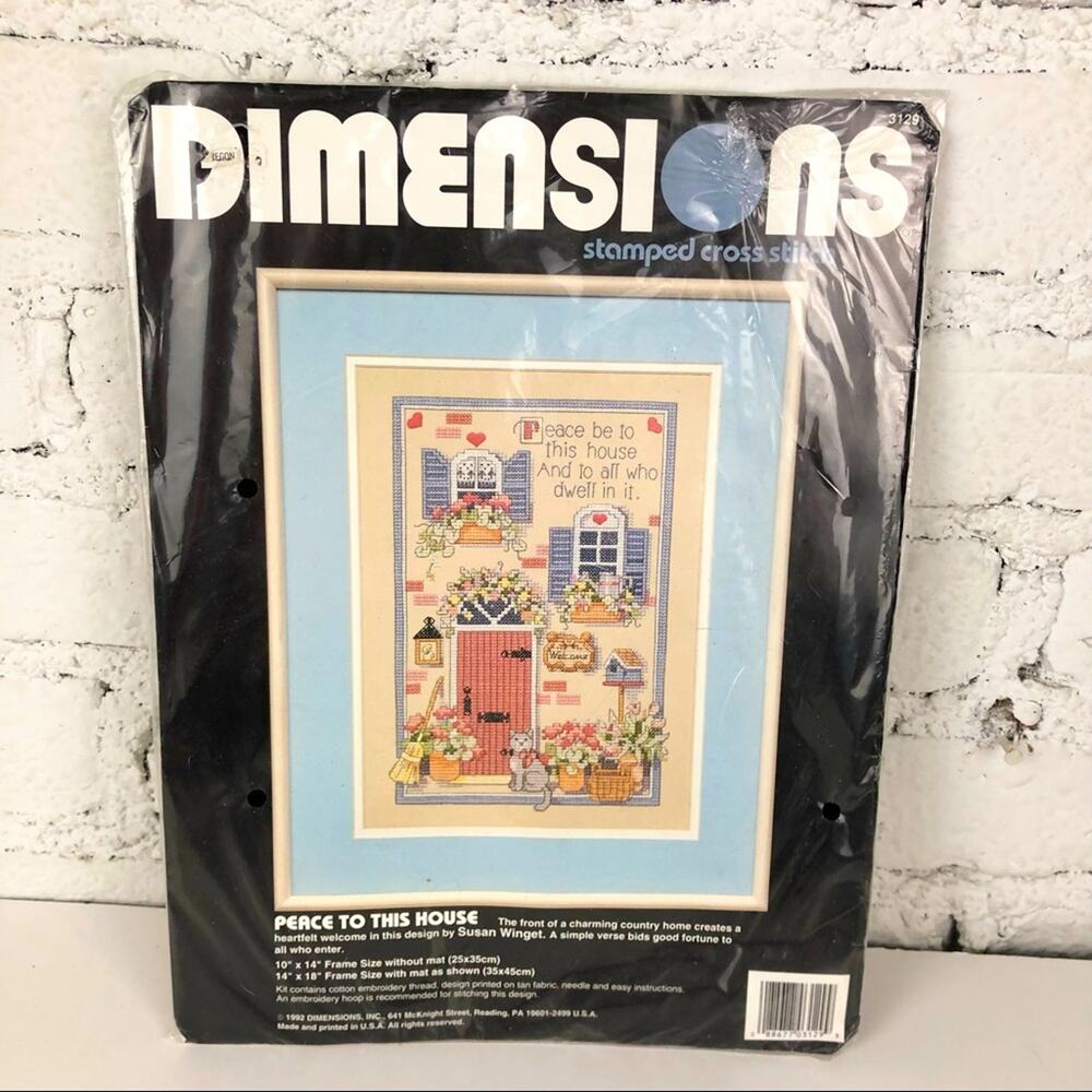 Vintage 90’s Peace To This House Needlepoint